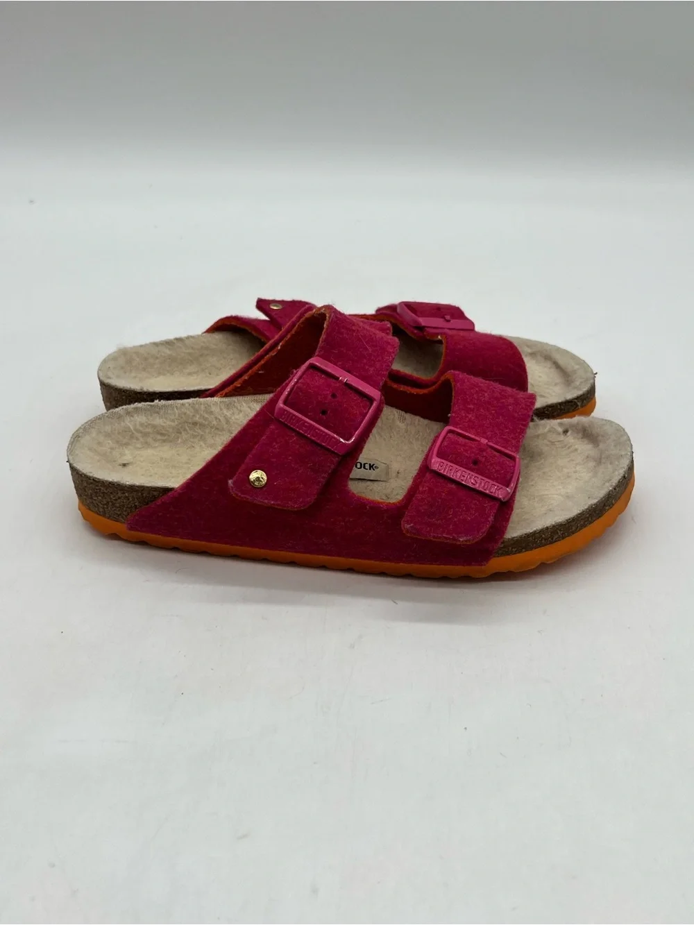 Birkenstock Arizona RIVET Women’s Sz 6 Narrow Ted Wool Sandals Shoes.